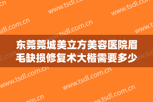 东莞莞城美立方美容医院眉毛缺损修复术大楷需要多少钱?好不好?(东莞莞城美立方美容医院怎么样)