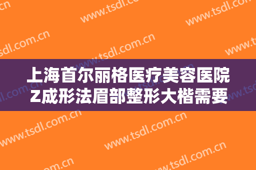 上海首尔丽格医疗美容医院Z成形法眉部整形大楷需要多少钱?贵不贵?