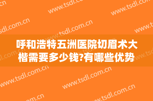 呼和浩特五洲医院切眉术大楷需要多少钱?有哪些优势?(呼和浩特五洲整形医院怎么样)