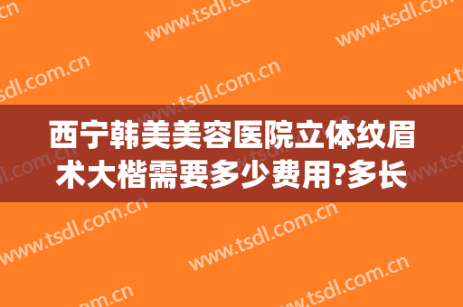 西宁韩美美容医院立体纹眉术大楷需要多少费用?多长时间恢复?(西宁韩美整形美容医院是正规医院吗)
