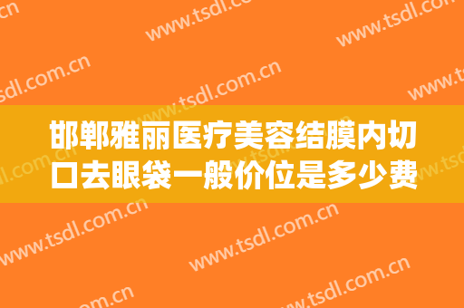 邯郸雅丽医疗美容结膜内切口去眼袋一般价位是多少费用?可靠吗?(邯郸去眼袋手术多少钱)