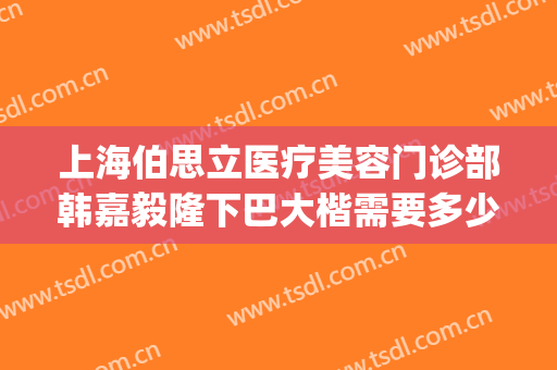 上海伯思立医疗美容门诊部韩嘉毅隆下巴大楷需要多少钱?怎么样?(上海伯思立医疗美容门诊部价格表)