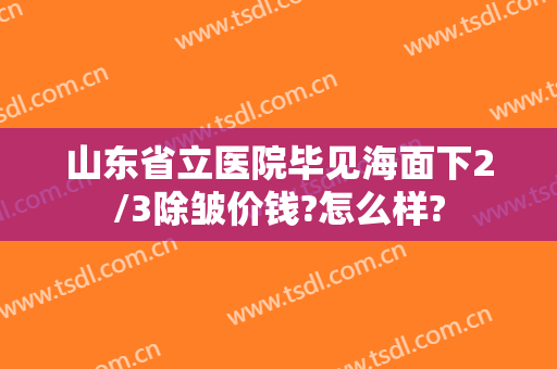 山东省立医院毕见海面下2/3除皱价钱?怎么样?
