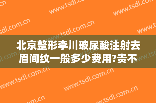 北京整形李川玻尿酸注射去眉间纹一般多少费用?贵不贵?(北京整形医院纹眉多少钱)