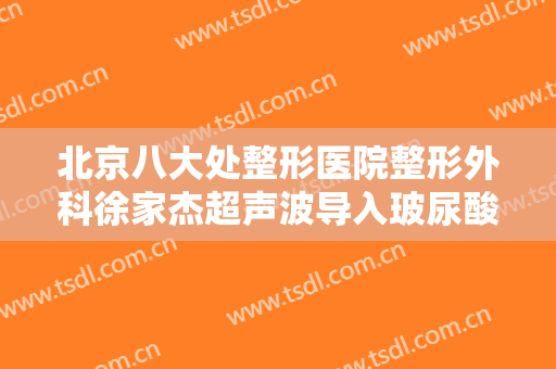 北京八大处整形医院整形外科徐家杰超声波导入玻尿酸一般价位是多少钱?有哪些优势?