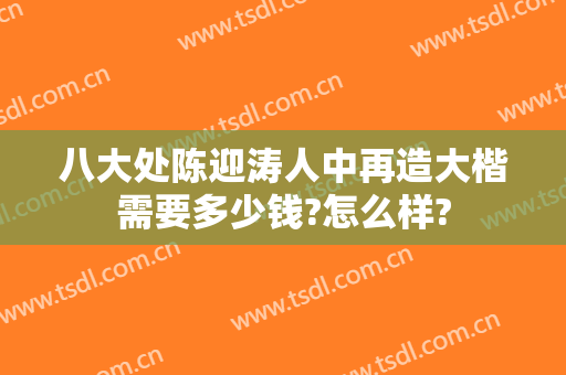 八大处陈迎涛人中再造大楷需要多少钱?怎么样?