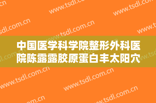 中国医学科学院整形外科医院陈露露胶原蛋白丰太阳穴需要多少钱?好不好?