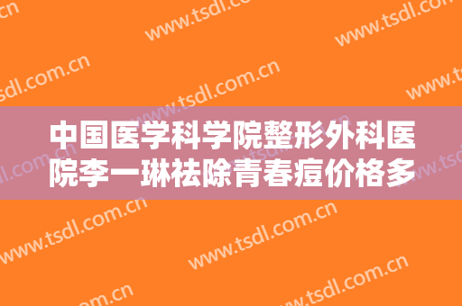 中国医学科学院整形外科医院李一琳祛除青春痘价格多少钱?贵不贵?