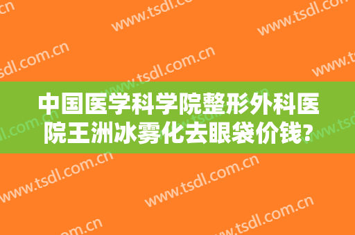 中国医学科学院整形外科医院王洲冰雾化去眼袋价钱?怎么样?