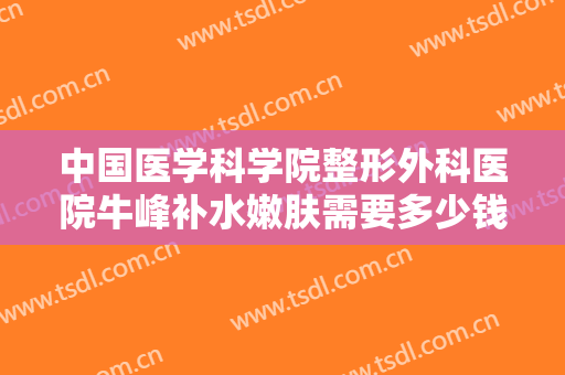 中国医学科学院整形外科医院牛峰补水嫩肤需要多少钱?贵不贵?