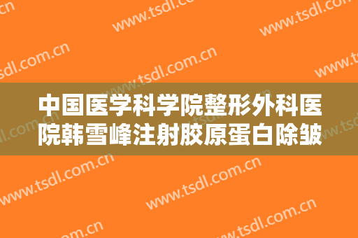 中国医学科学院整形外科医院韩雪峰注射胶原蛋白除皱价格?多长时间恢复?