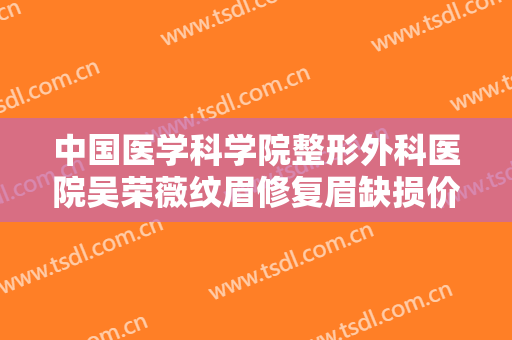 中国医学科学院整形外科医院吴荣薇纹眉修复眉缺损价格多少钱?好不好?