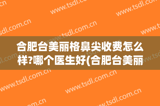 合肥台美丽格鼻尖收费怎么样?哪个医生好(合肥台美丽格医院怎么样)