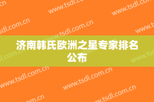 济南韩氏欧洲之星专家排名公布
