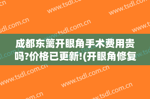 成都东篱开眼角手术费用贵吗?价格已更新!(开眼角修复手术多少钱)