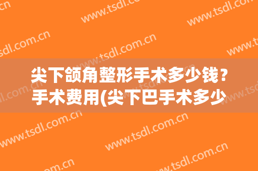 尖下颌角整形手术多少钱？手术费用(尖下巴手术多少钱)