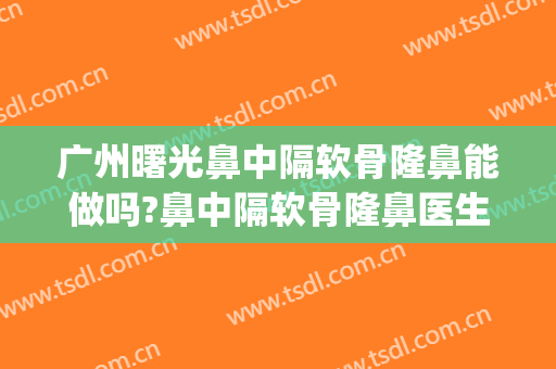 广州曙光鼻中隔软骨隆鼻能做吗?鼻中隔软骨隆鼻医生介绍(鼻中隔软骨隆鼻效果)