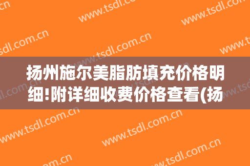 扬州施尔美脂肪填充价格明细!附详细收费价格查看(扬州施尔美瘦脸针)