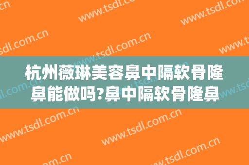 杭州薇琳美容鼻中隔软骨隆鼻能做吗?鼻中隔软骨隆鼻医生介绍(鼻中隔软骨隆鼻效果)