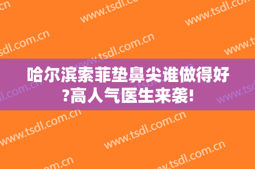 哈尔滨索菲垫鼻尖谁做得好?高人气医生来袭!