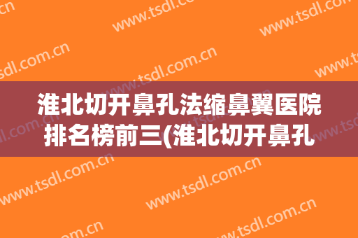 淮北切开鼻孔法缩鼻翼医院排名榜前三(淮北切开鼻孔法缩鼻翼医院排名榜前三名)