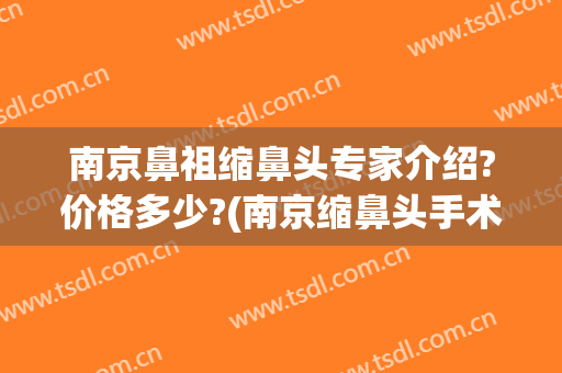 南京鼻祖缩鼻头专家介绍?价格多少?(南京缩鼻头手术大概多少钱)