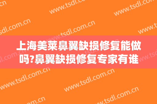 上海美莱鼻翼缺损修复能做吗?鼻翼缺损修复专家有谁(鼻翼缺损整形手术)