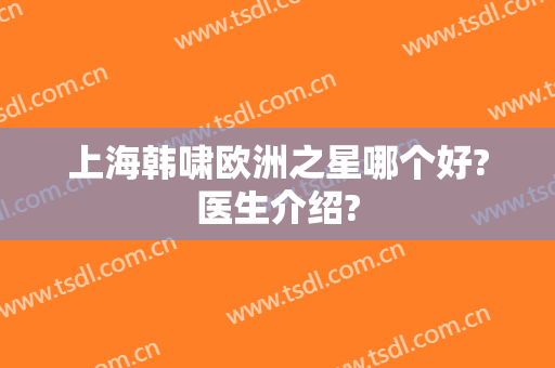 上海韩啸欧洲之星哪个好?医生介绍?