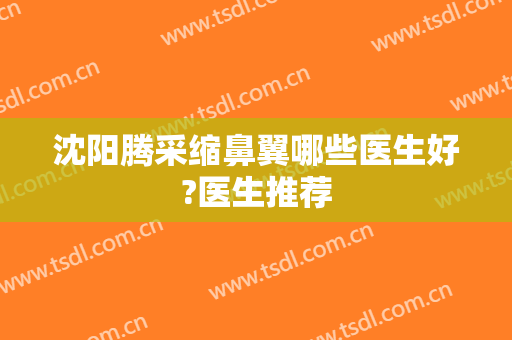 沈阳腾采缩鼻翼哪些医生好?医生推荐