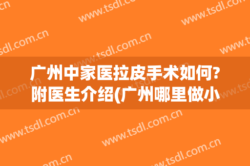广州中家医拉皮手术如何?附医生介绍(广州哪里做小拉皮手术好)