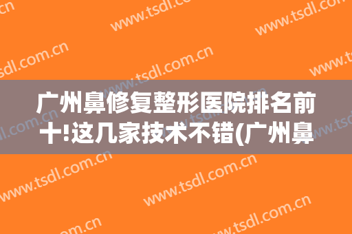 广州鼻修复整形医院排名前十!这几家技术不错(广州鼻修复整形医院排名前十!这几家技术不错吧)