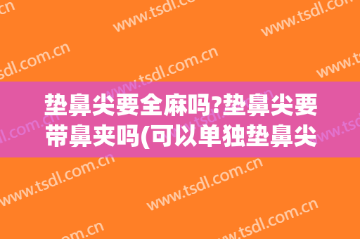 垫鼻尖要全麻吗?垫鼻尖要带鼻夹吗(可以单独垫鼻尖吗)