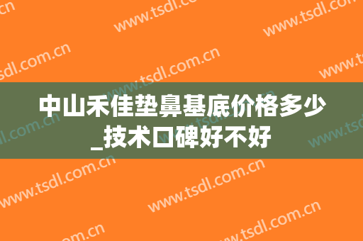 中山禾佳垫鼻基底价格多少_技术口碑好不好
