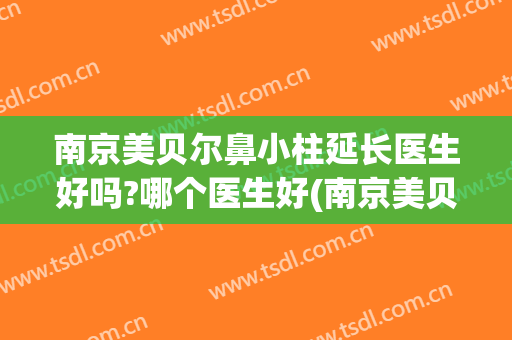 南京美贝尔鼻小柱延长医生好吗?哪个医生好(南京美贝尔鼻小柱延长医生好吗?哪个医生好啊)