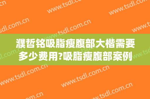 濮哲铭吸脂瘦腹部大楷需要多少费用?吸脂瘦腹部案例效果对比图_上海交通大学医学院附属第九人民医院