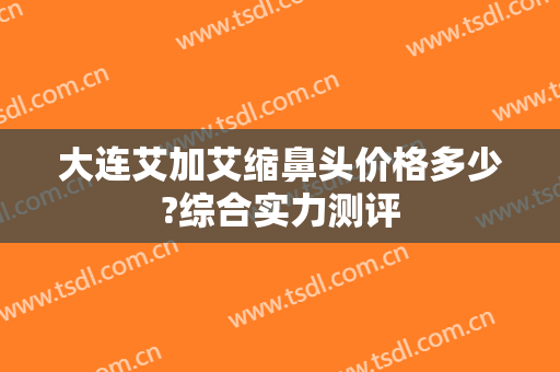 大连艾加艾缩鼻头价格多少?综合实力测评