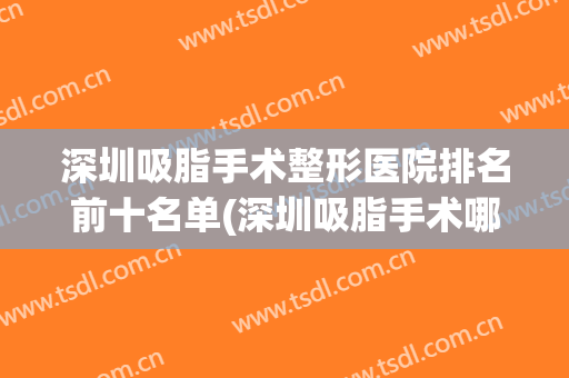 深圳吸脂手术整形医院排名前十名单(深圳吸脂手术哪里医院好)