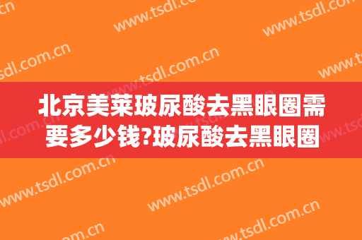 北京美莱玻尿酸去黑眼圈需要多少钱?玻尿酸去黑眼圈医生推荐(玻尿酸去黑眼圈有效吗)
