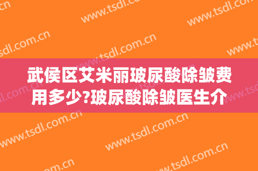 武侯区艾米丽玻尿酸除皱费用多少?玻尿酸除皱医生介绍(玻尿酸除皱一般价格)