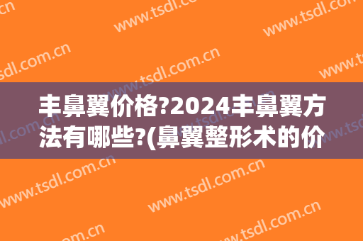 丰鼻翼价格?2024丰鼻翼方法有哪些?(鼻翼整形术的价格)