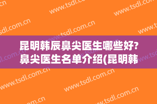 昆明韩辰鼻尖医生哪些好?鼻尖医生名单介绍(昆明韩辰哪个医生好)