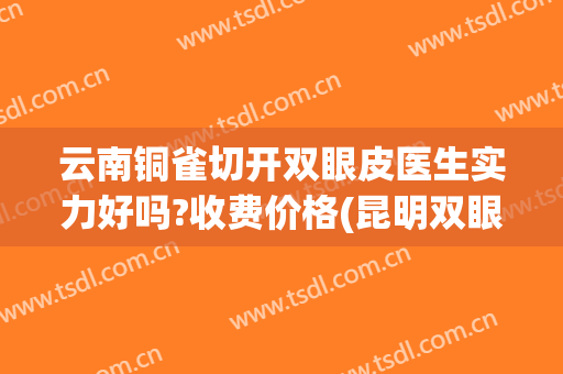云南铜雀切开双眼皮医生实力好吗?收费价格(昆明双眼皮切割铜雀台好不好)