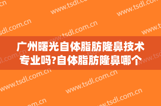 广州曙光自体脂肪隆鼻技术专业吗?自体脂肪隆鼻哪个医生好(广州隆鼻哪好曙光怎么样)