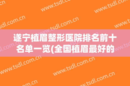 遂宁植眉整形医院排名前十名单一览(全国植眉最好的医院)