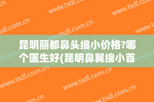 昆明丽都鼻头缩小价格?哪个医生好(昆明鼻翼缩小首选)