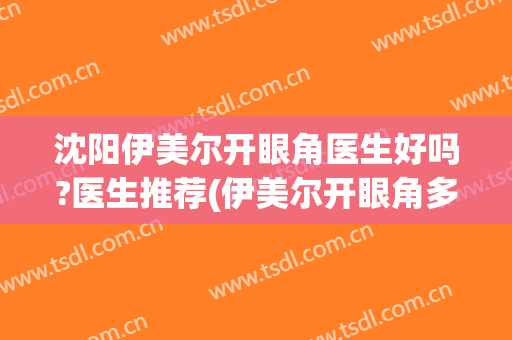沈阳伊美尔开眼角医生好吗?医生推荐(伊美尔开眼角多少钱)