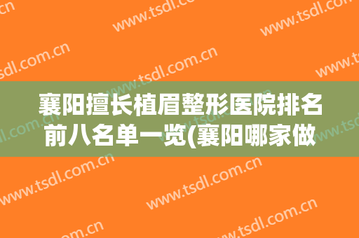 襄阳擅长植眉整形医院排名前八名单一览(襄阳哪家做眉毛的好)