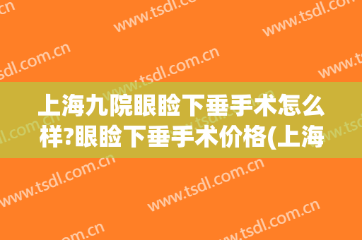 上海九院眼睑下垂手术怎么样?眼睑下垂手术价格(上海九院上眼睑下垂手术专家介绍)
