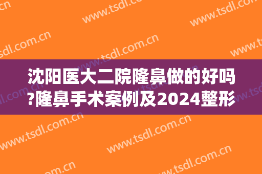 沈阳医大二院隆鼻做的好吗?隆鼻手术案例及2024整形项目明细表(沈阳做隆鼻多少钱)