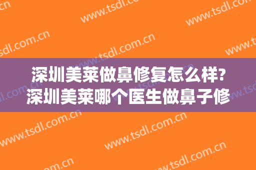深圳美莱做鼻修复怎么样?深圳美莱哪个医生做鼻子修复好?(深圳美莱做鼻子谁最好)
